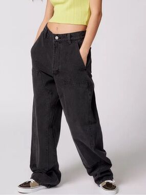 OBEY Leah II Baggy Jeans Denim Pant - Faded Black W26